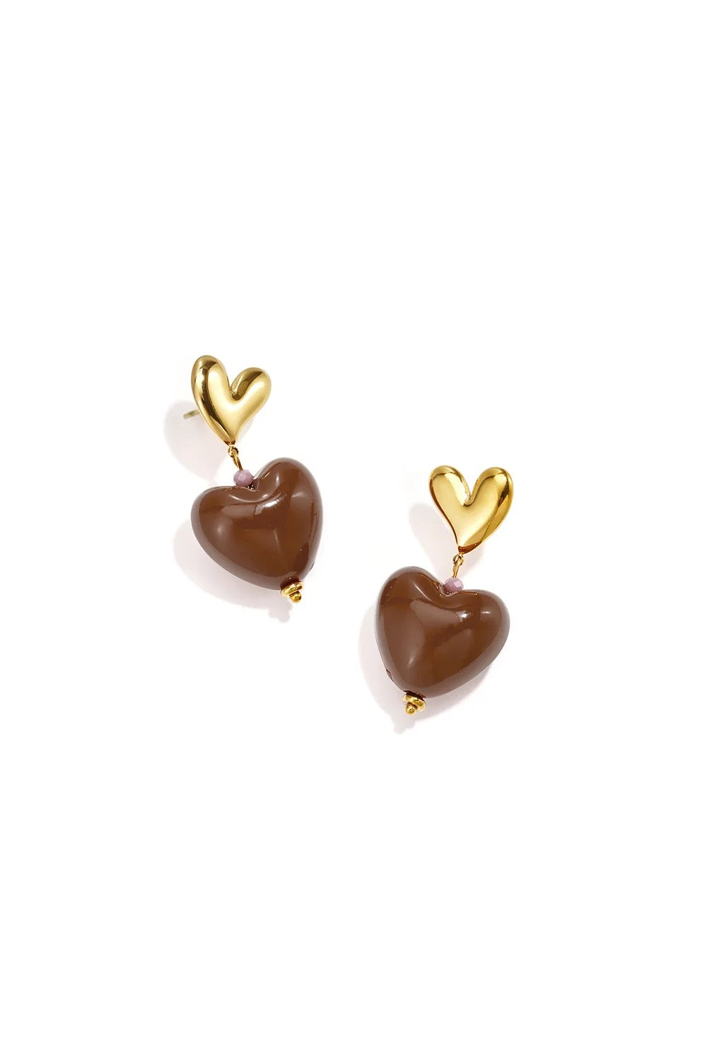 Earrings coffee