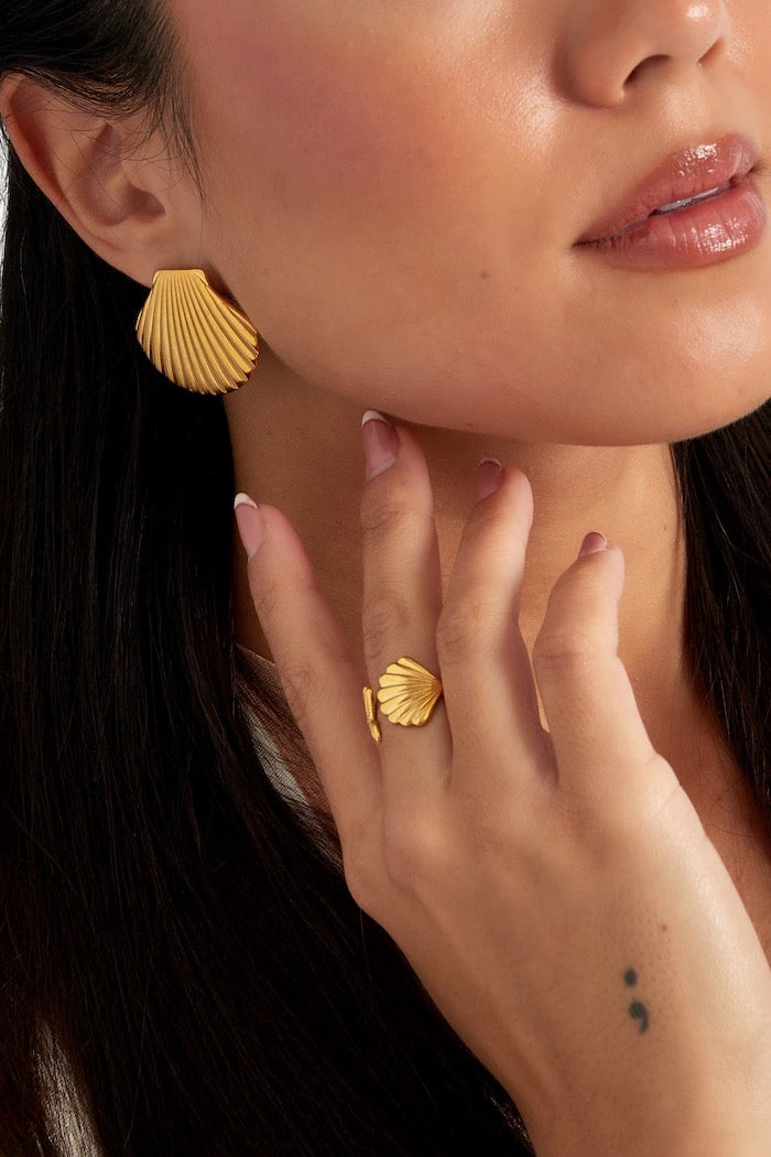 Shell statement oorbellen