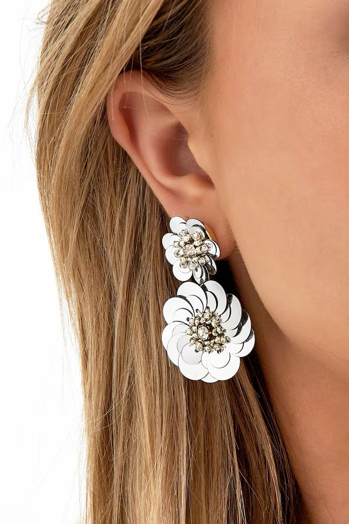 Statement flower oorbellen