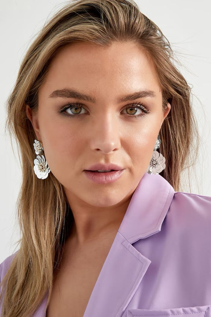 Statement flower oorbellen