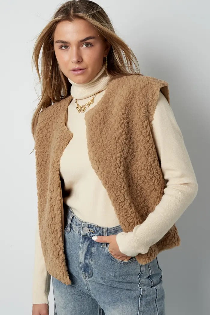 Teddy blazer camel