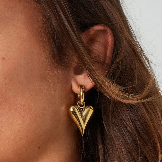 Big love oorbellen - gold