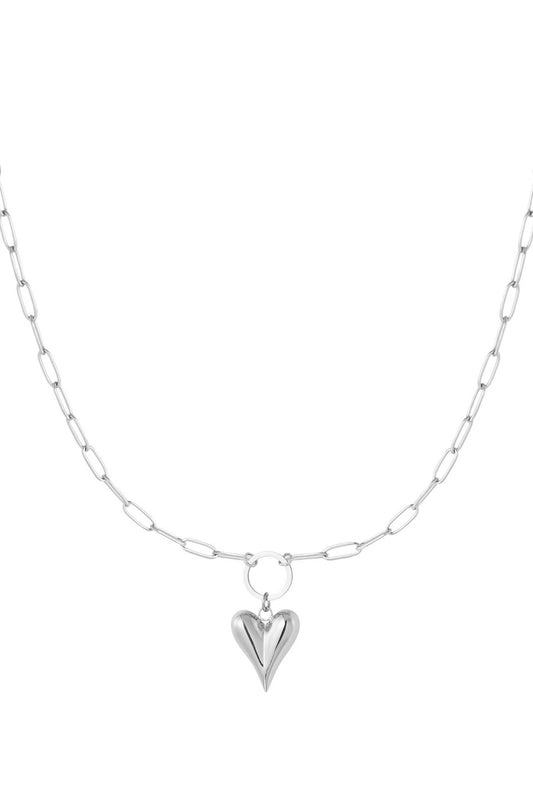 Ketting chain heart silver