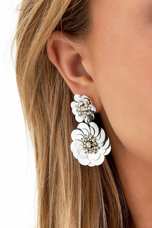 Statement flower oorbellen