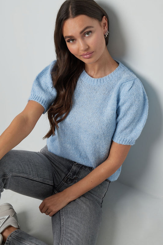 Basic sweater puff blue